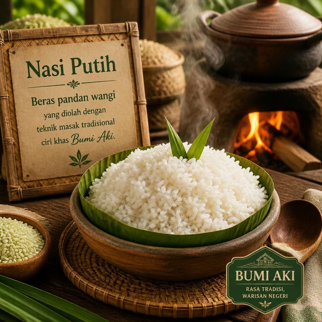 Nasi Putih di RM Bumi Aki